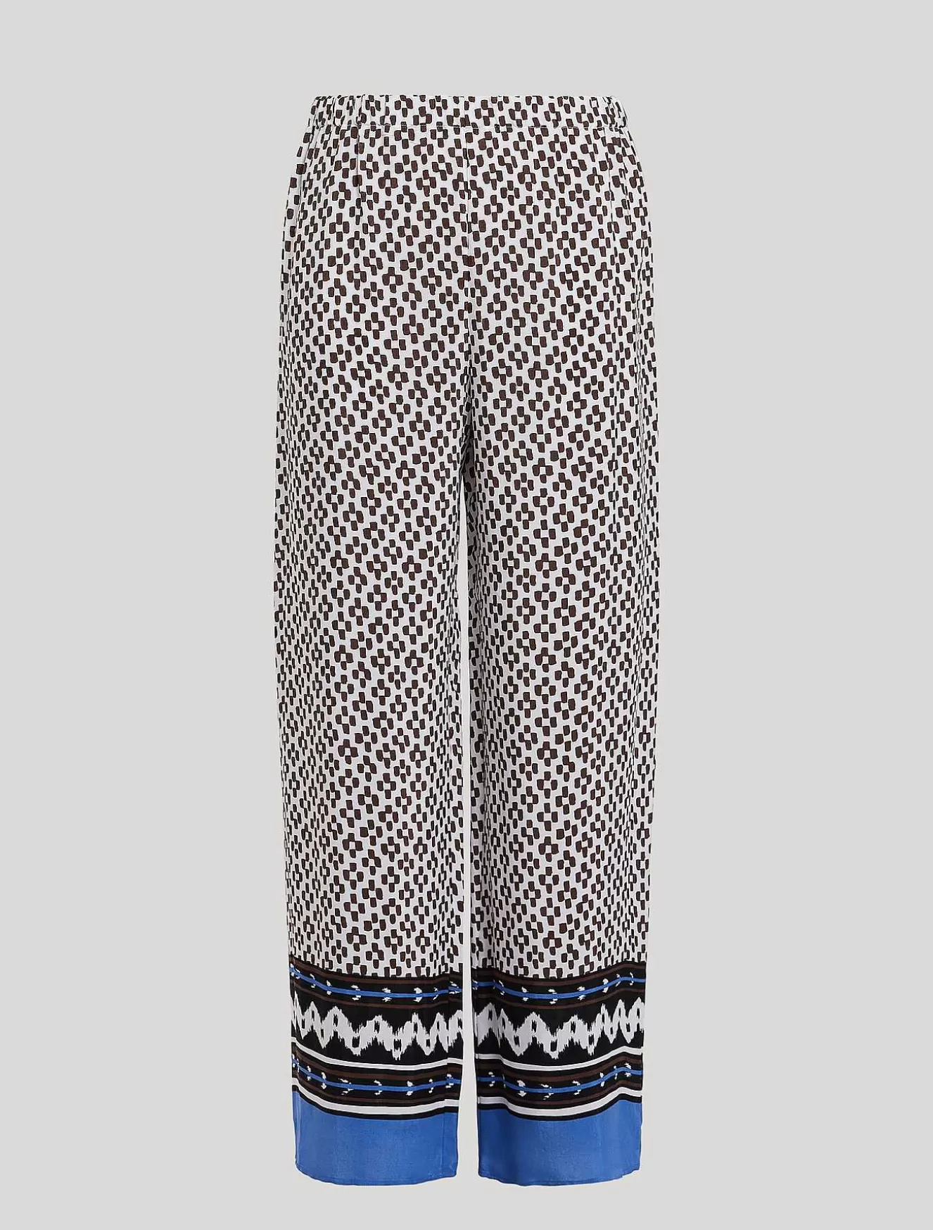 Viscose Blend Canvas Trousers-Marina Rinaldi Shop