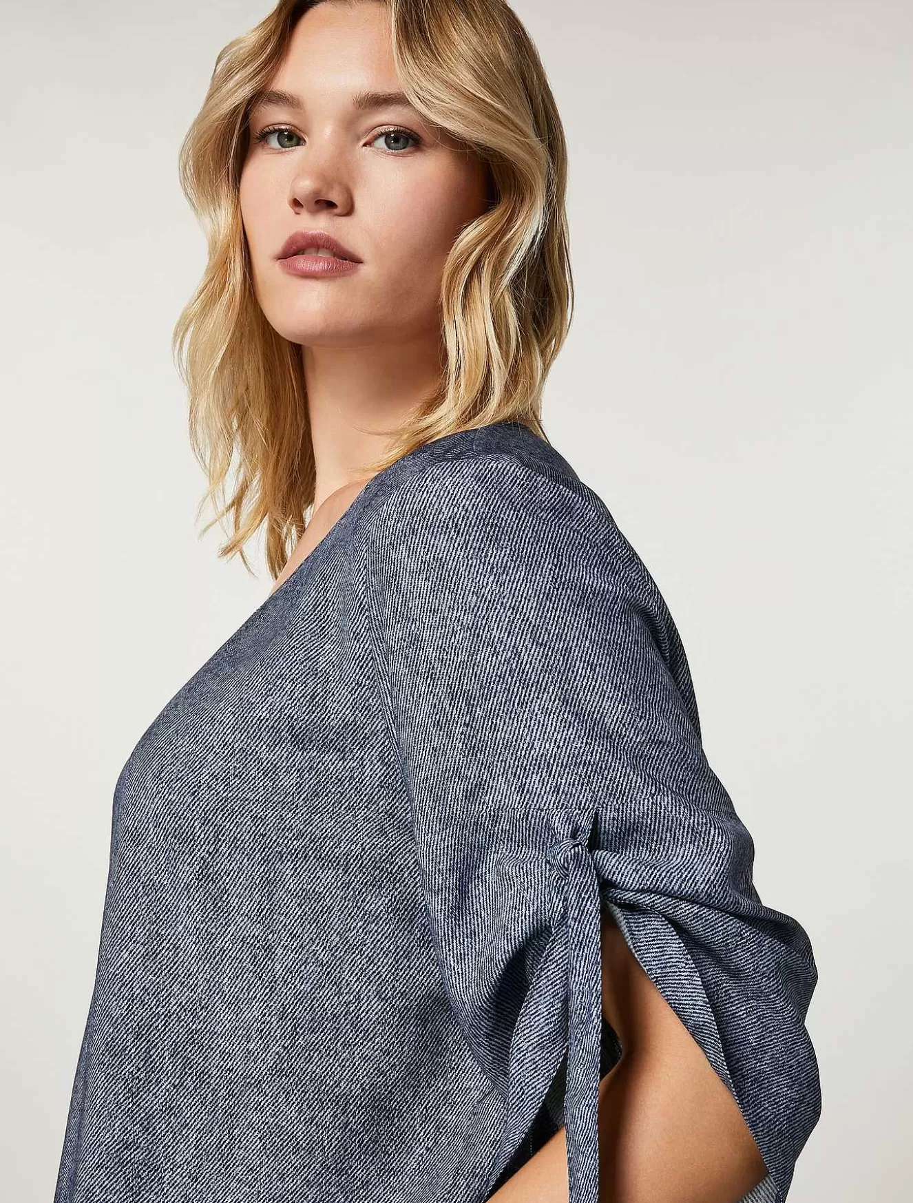 Viscose Canvas Blouse-Marina Rinaldi New