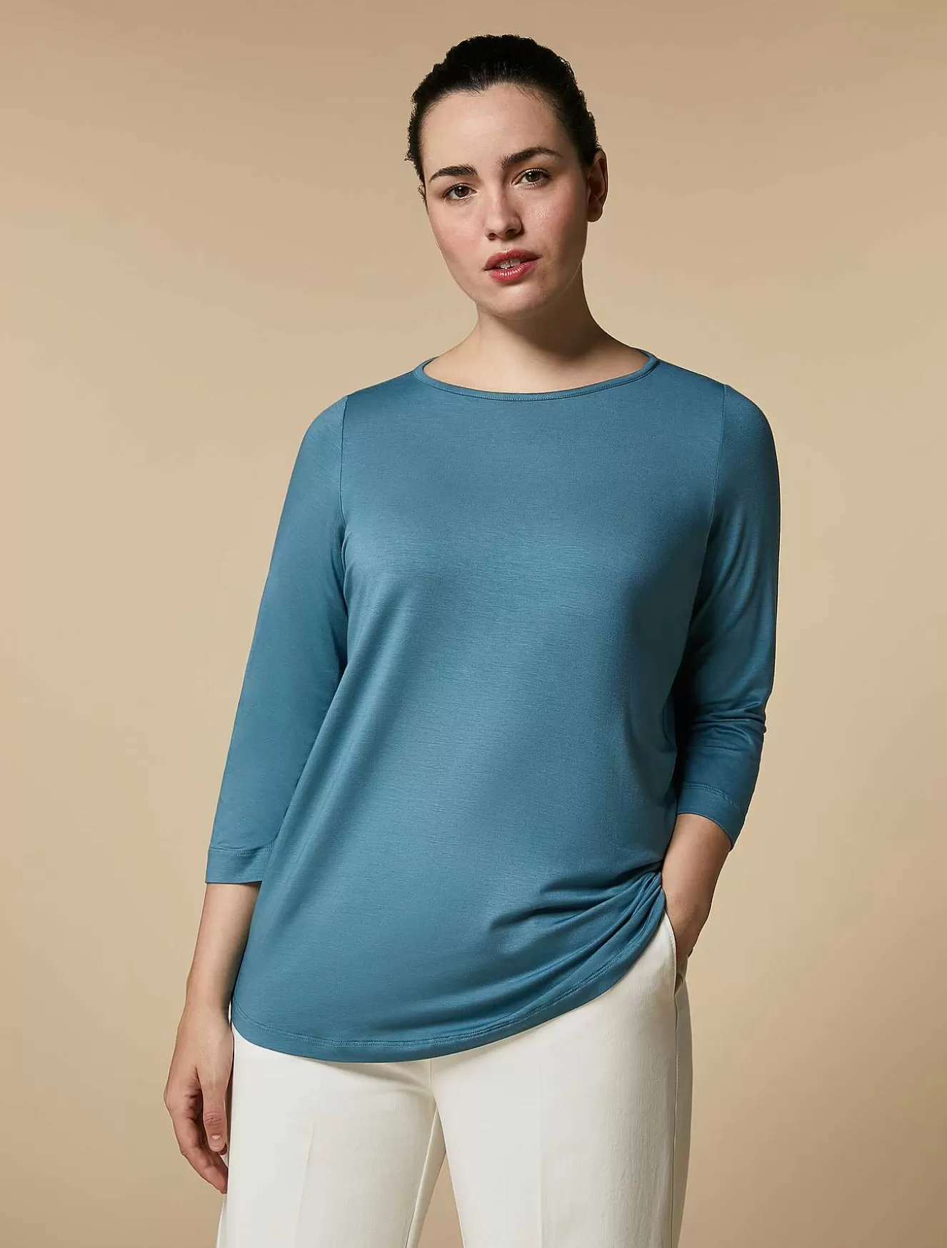 Viscose Jersey T-Shirt-Marina Rinaldi Clearance