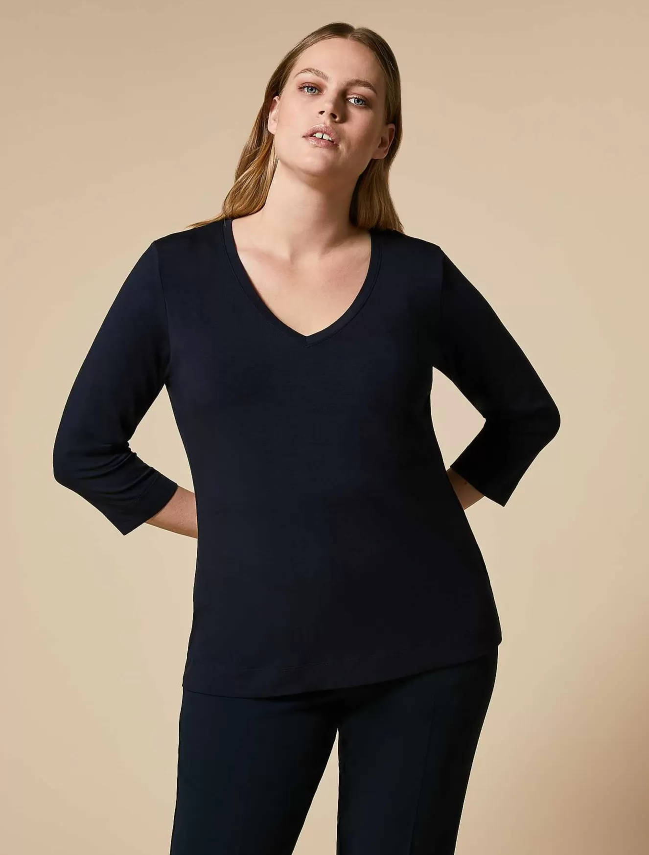 Viscose Jersey T-Shirt-Marina Rinaldi Cheap