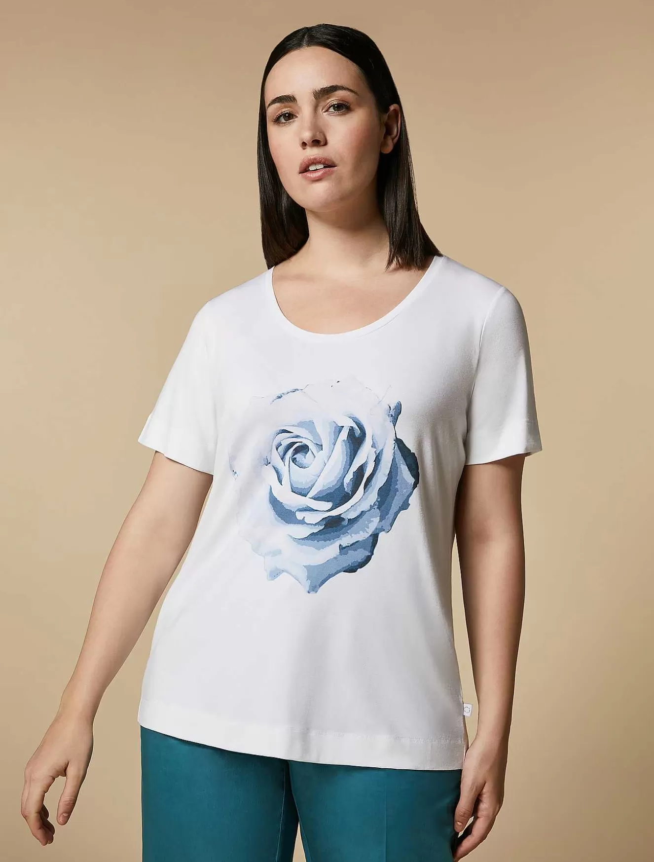 Viscose Jersey T-Shirt-Marina Rinaldi Cheap