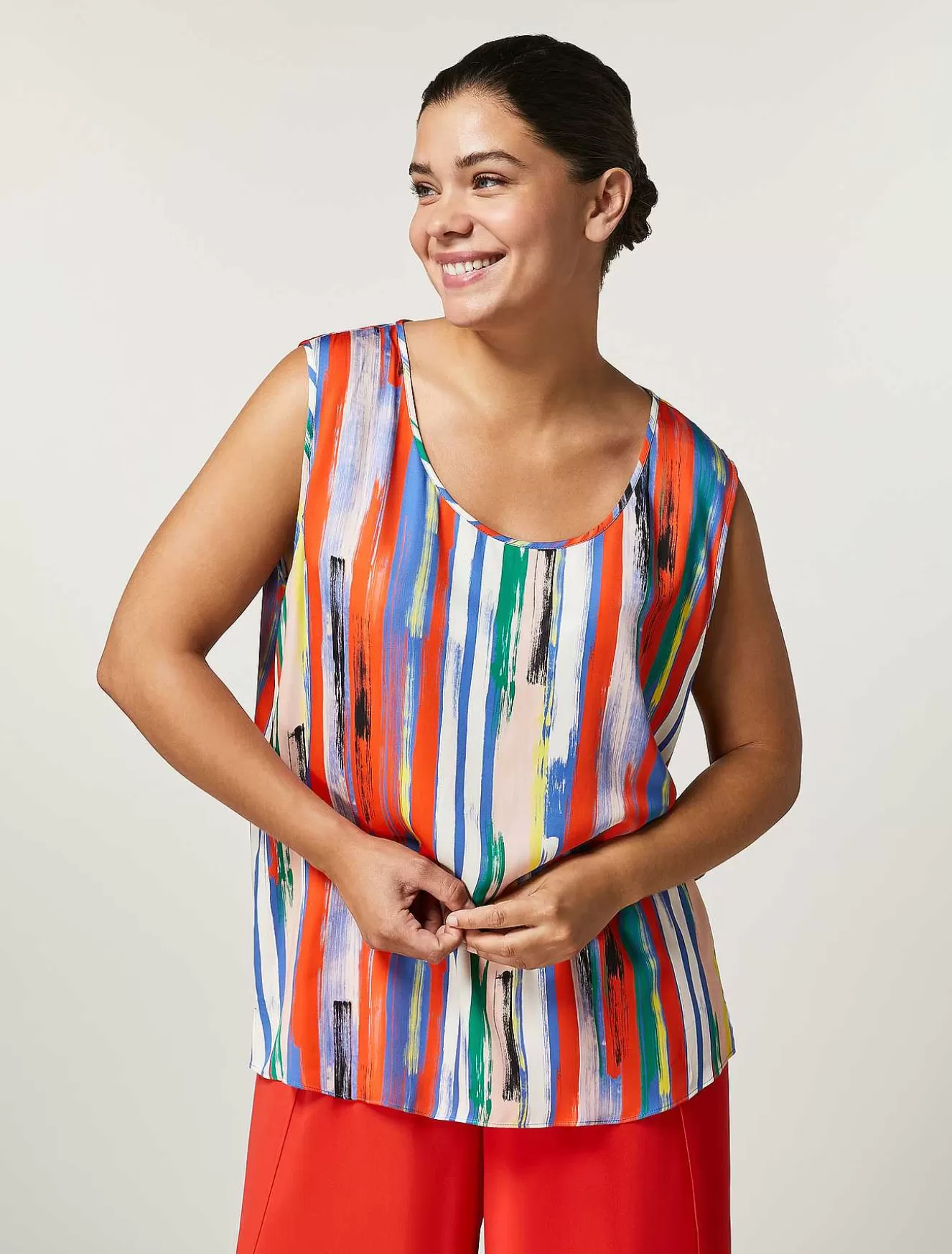 Viscose Satin Top-Marina Rinaldi Best Sale