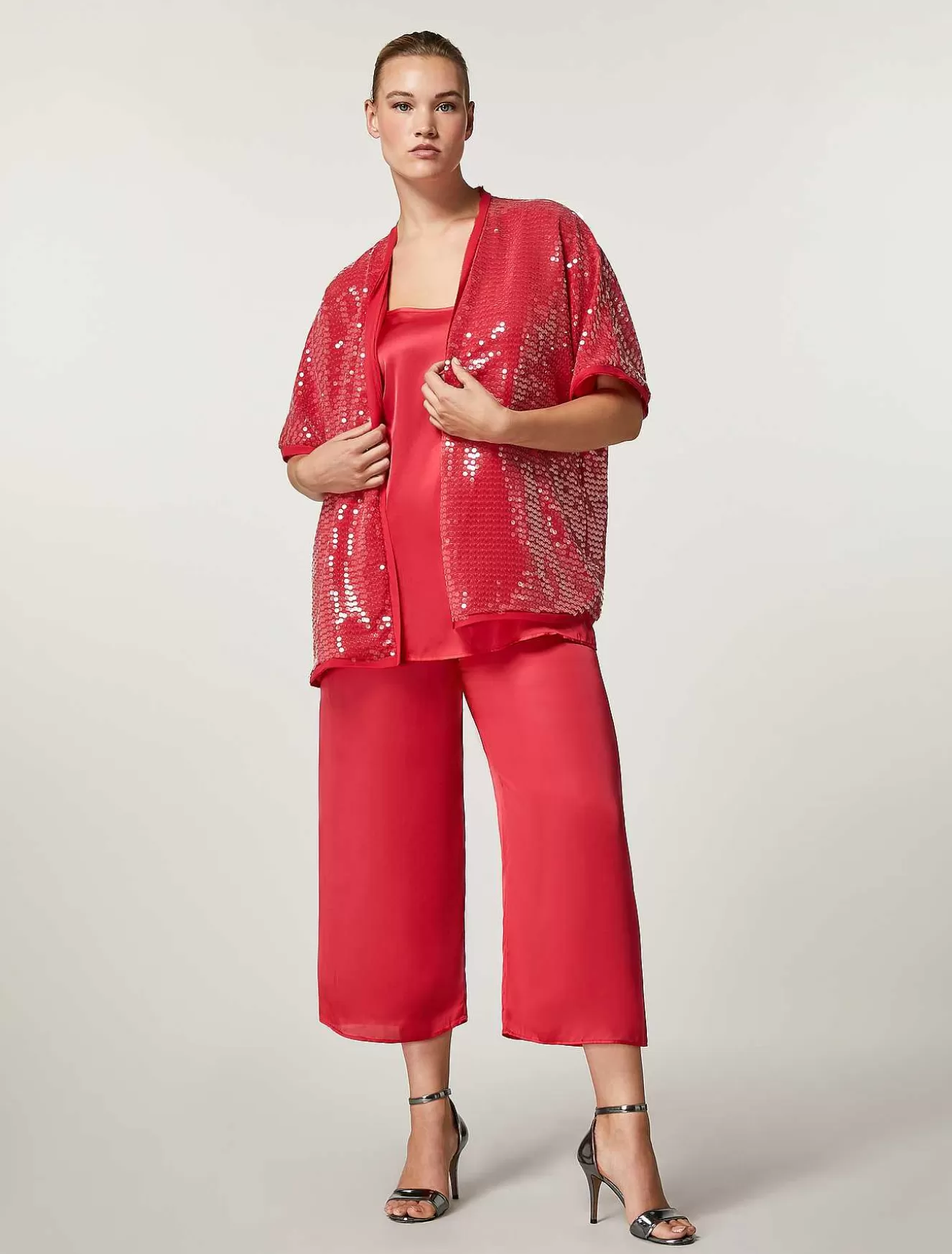 Viscose Satin Trousers-Marina Rinaldi Online