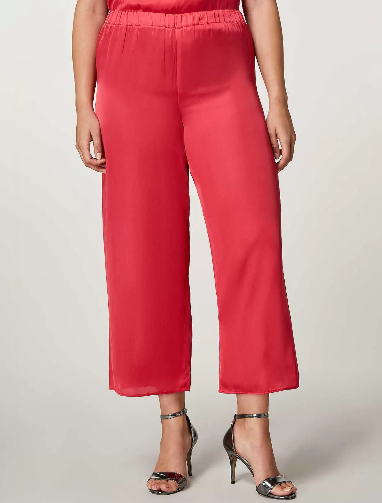 Viscose Satin Trousers-Marina Rinaldi Online